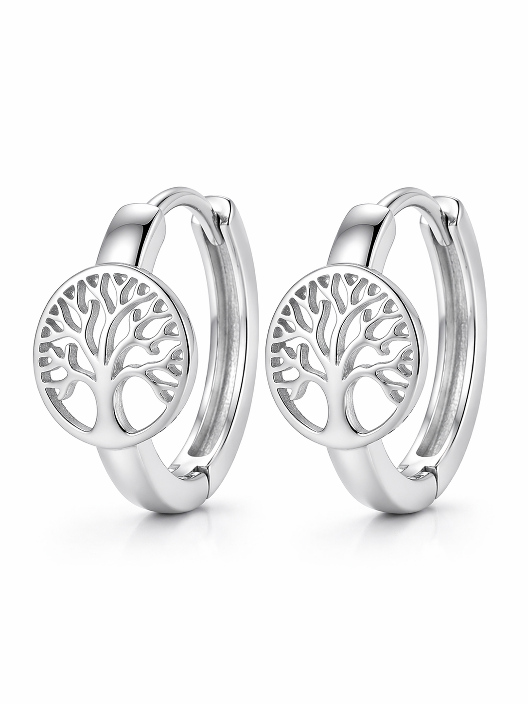 Élise Tree of Life Hoop Earrings