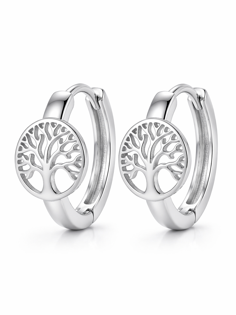 Élise Tree of Life Hoop Earrings