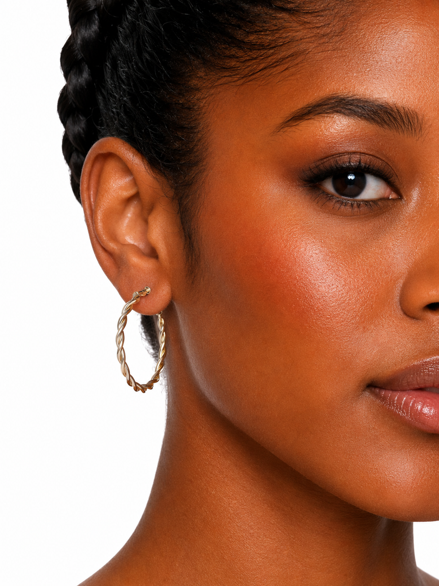 Adeline Twisted Hoop Earrings