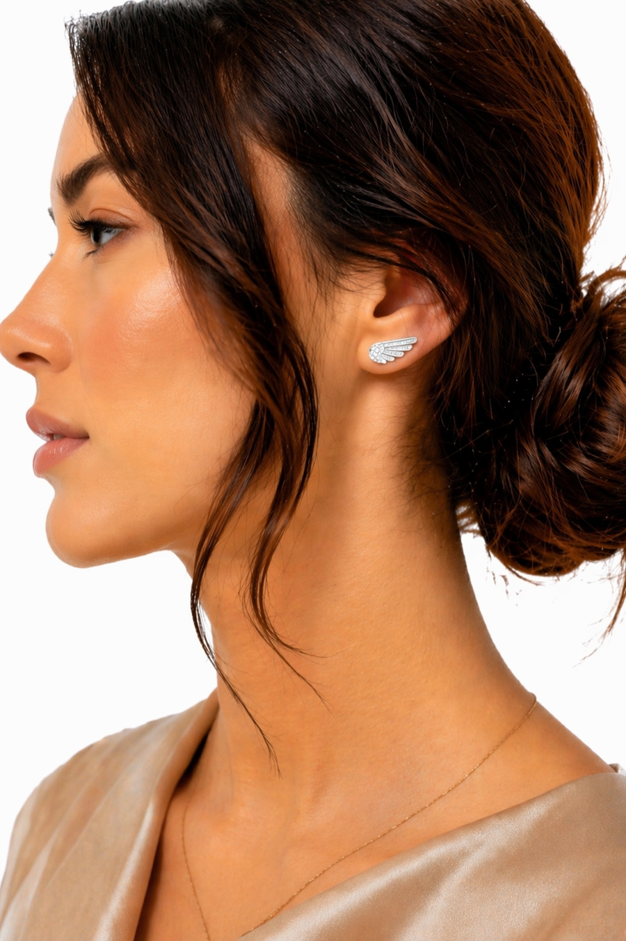 Ailes Célestes Pavé Wing Stud Earrings