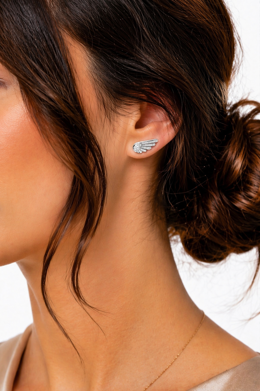 Ailes Célestes Pavé Wing Stud Earrings