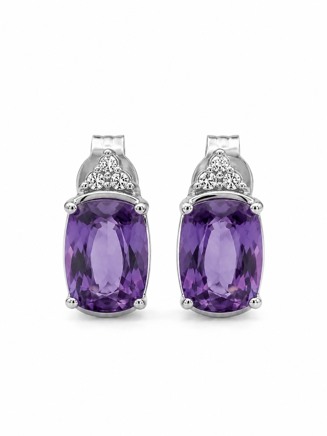 Amélie Violet Gemstone Stud Earrings