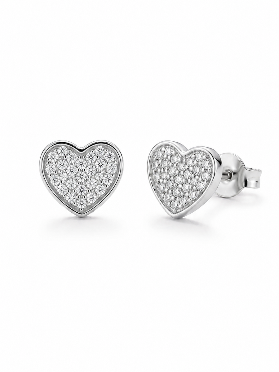 Amour Étoilé Heart Stud Earrings