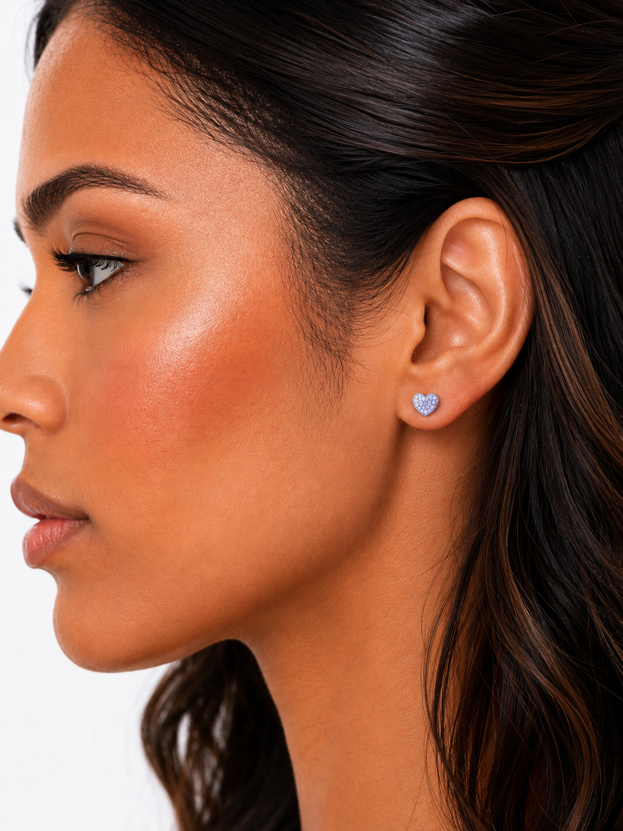 Amour Étoilé Heart Stud Earrings