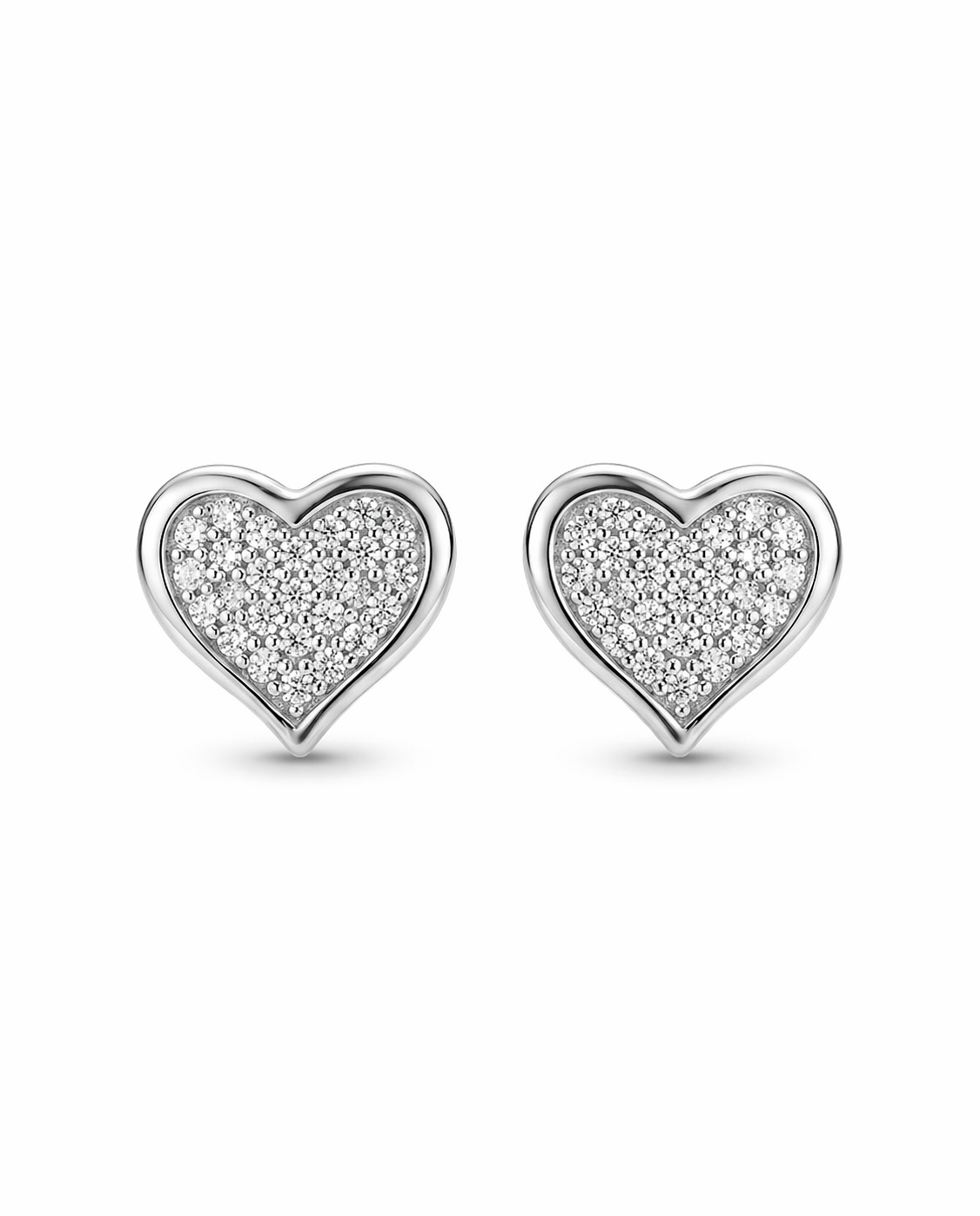 Amour Lumière Pavé Heart Stud Earrings