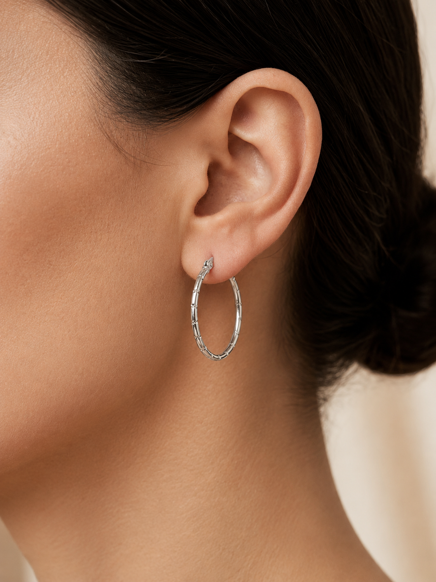 Aurélie Textured Hoop Earrings