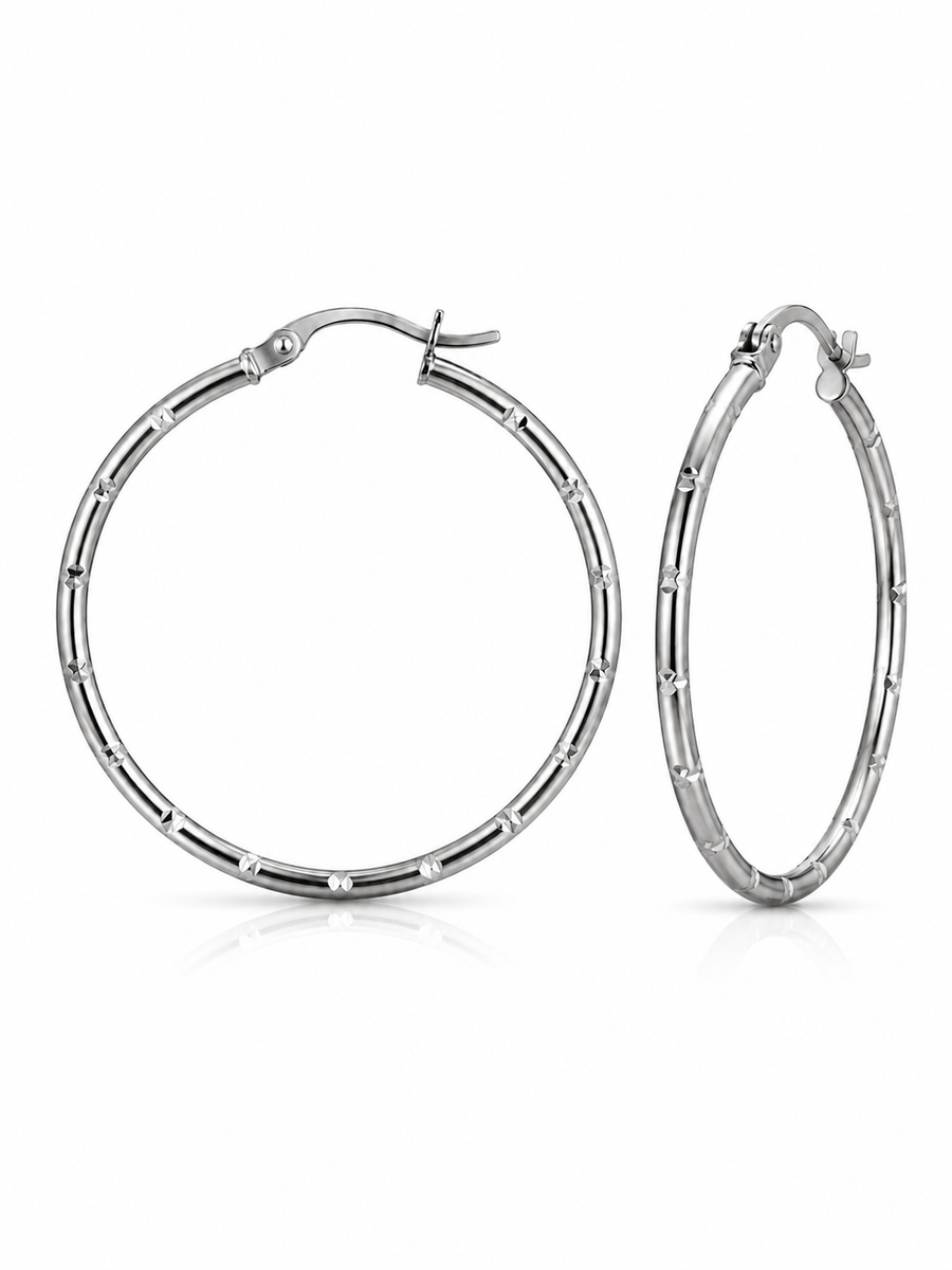 Aurélie Textured Hoop Earrings