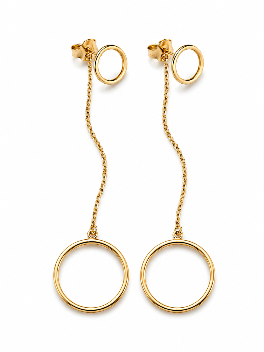 Aveline Circle Drop Earrings