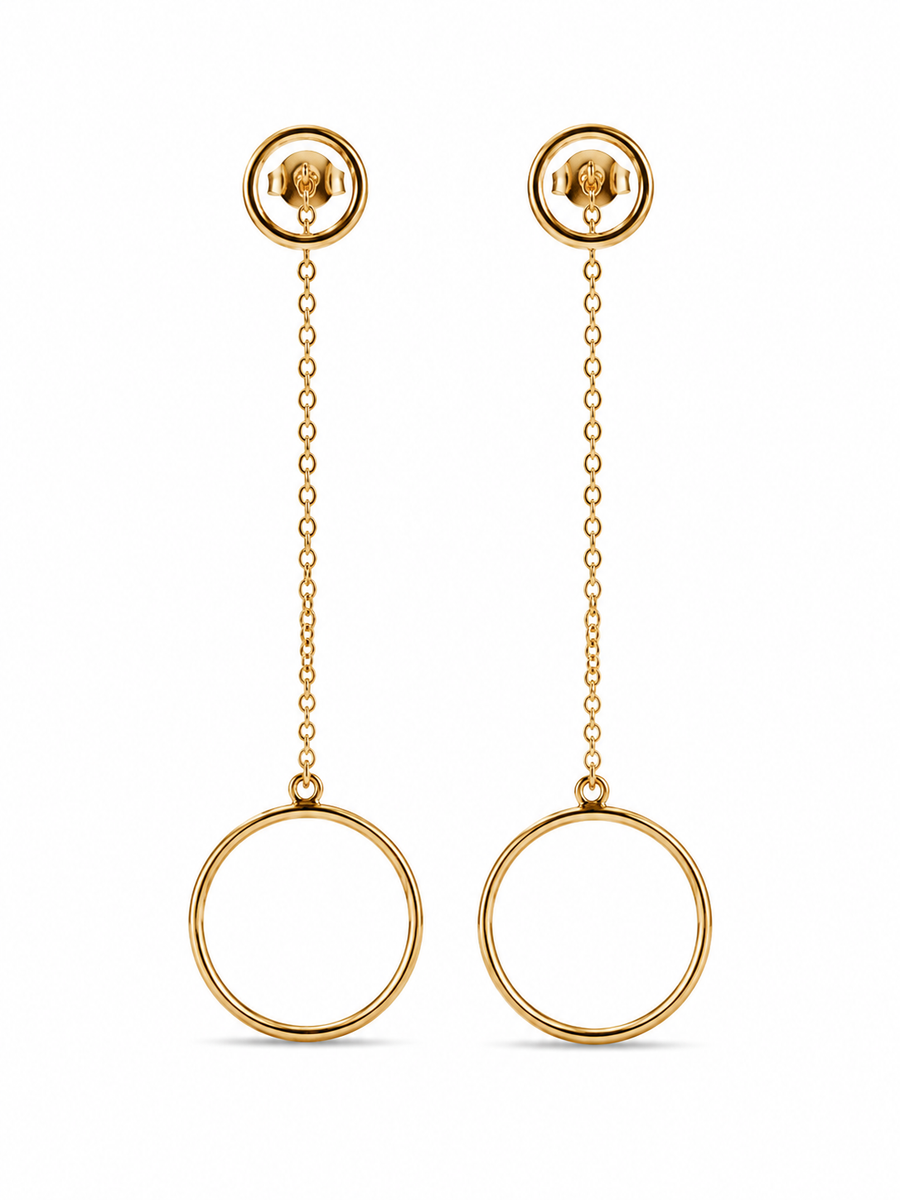Aveline Circle Drop Earrings