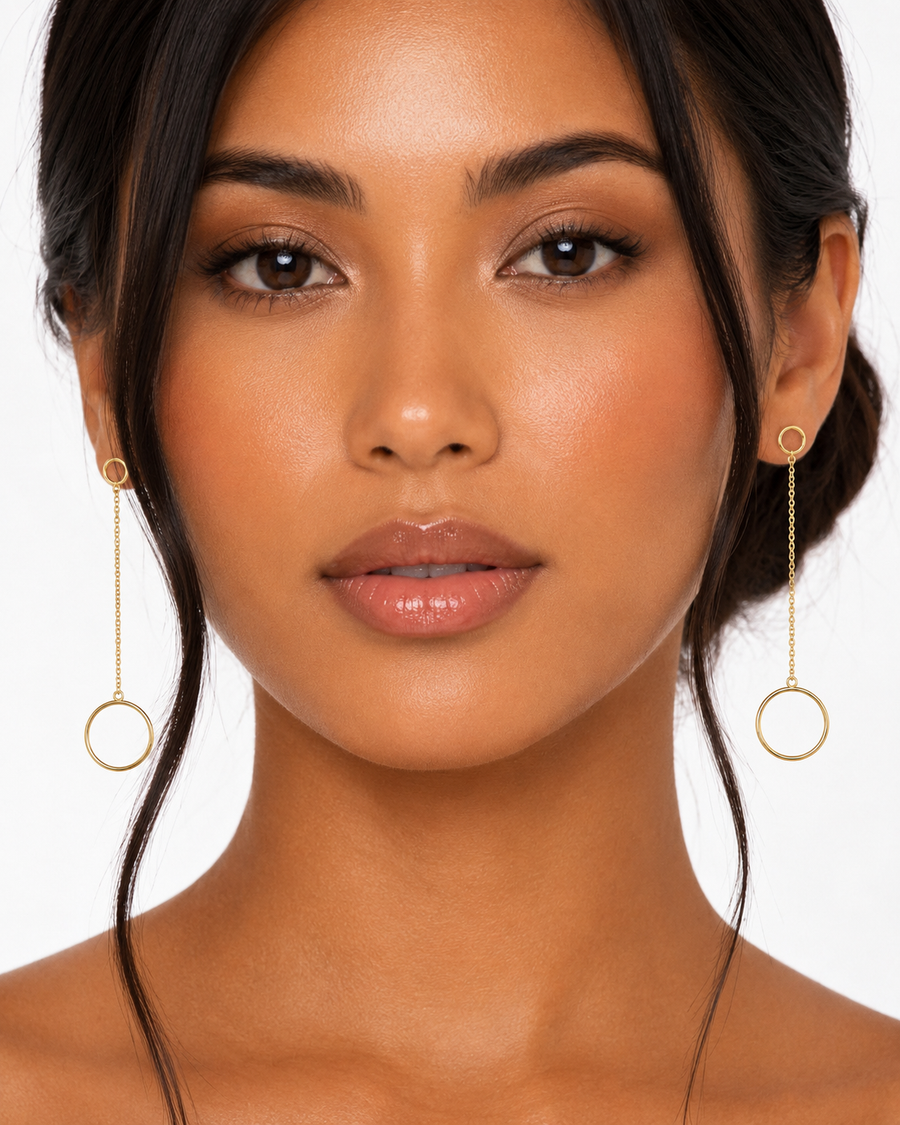 Aveline Circle Drop Earrings