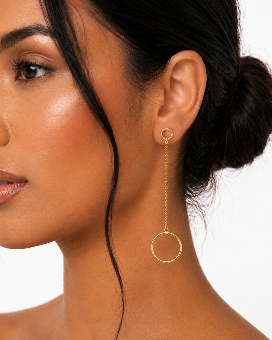 Aveline Circle Drop Earrings