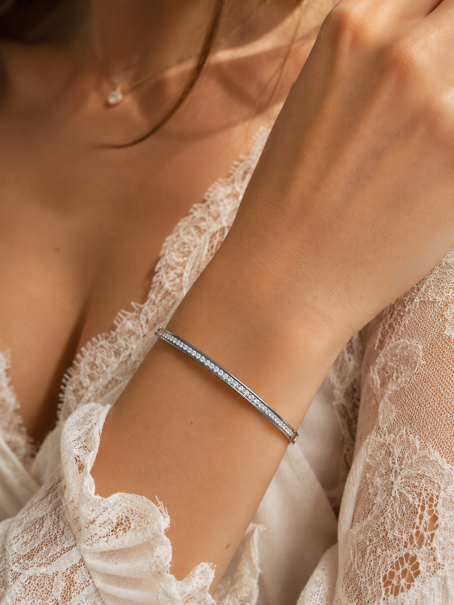 Bijou Lumière Crystal Tennis Bangle