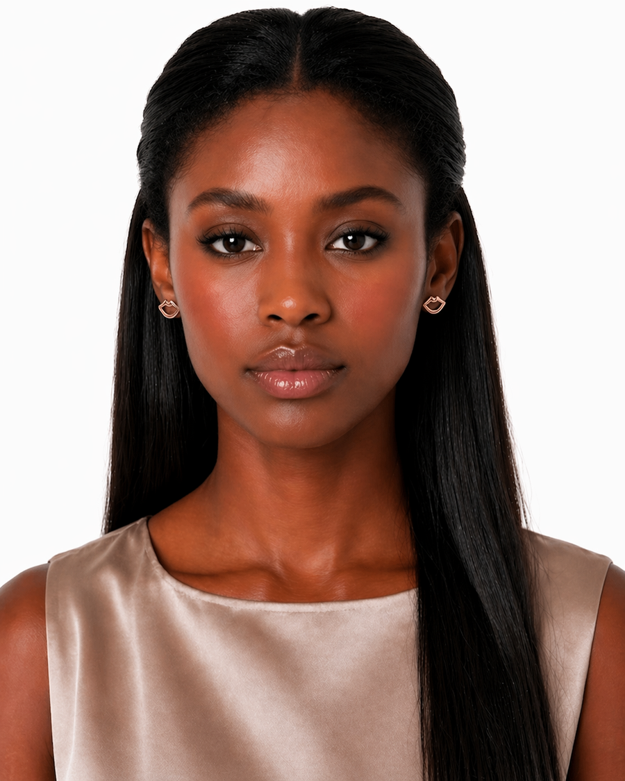 Bisou Outline Lip Stud Earrings