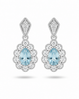 Bleu Impérial Halo Drop Earrings