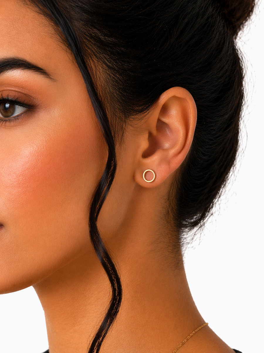 Camille Circle Stud Earrings