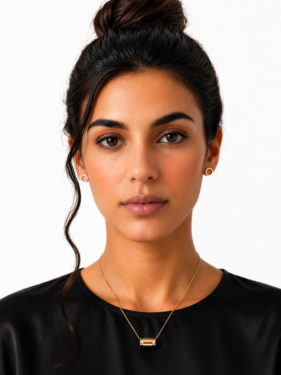 Camille Circle Stud Earrings