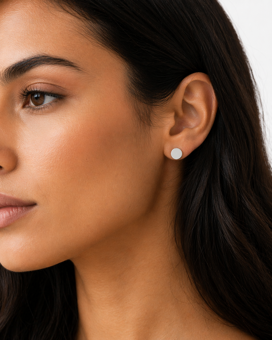 Celeste Disc Stud Earrings
