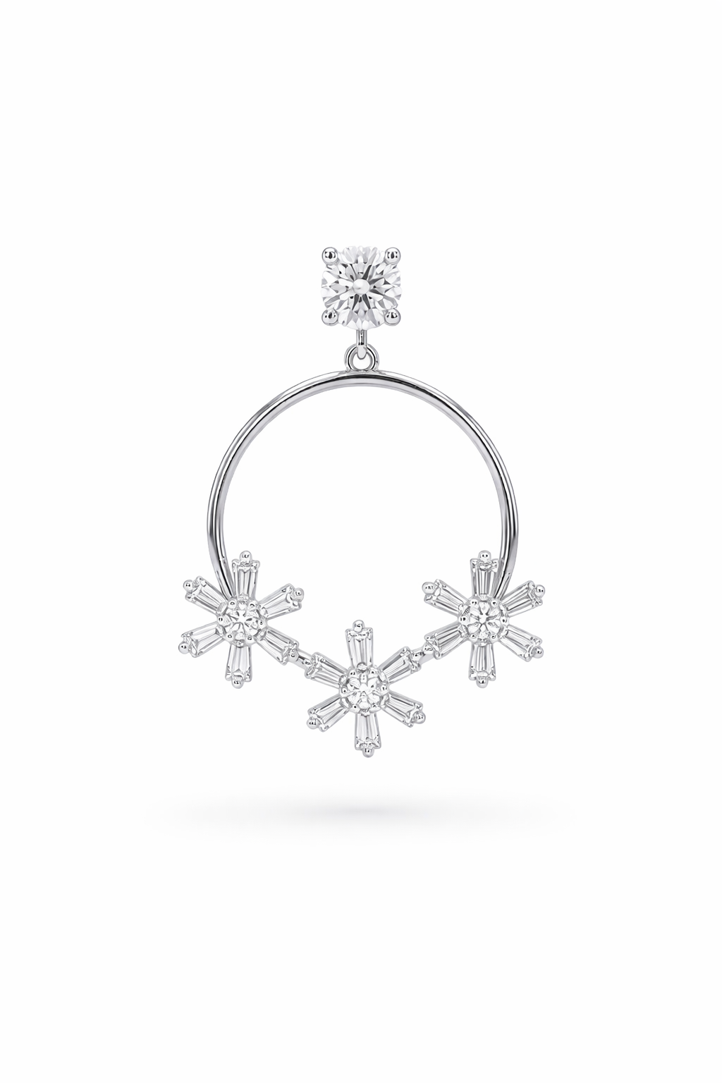 Celestine Floral Hoop Earrings