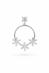 Celestine Floral Hoop Earrings