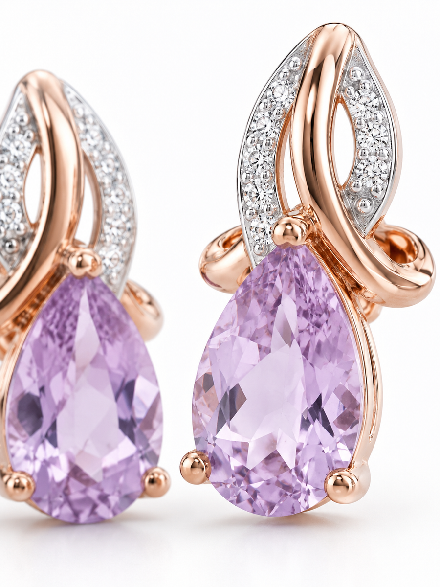 Celestine Rosé Drop Earrings