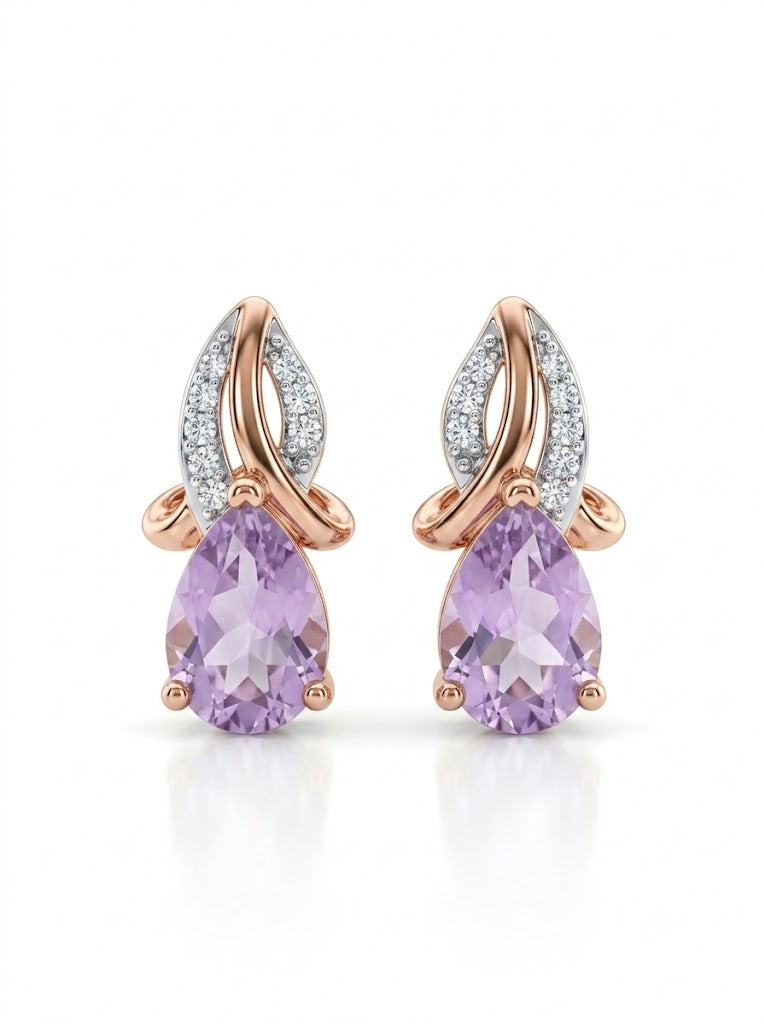 Celestine Rosé Drop Earrings