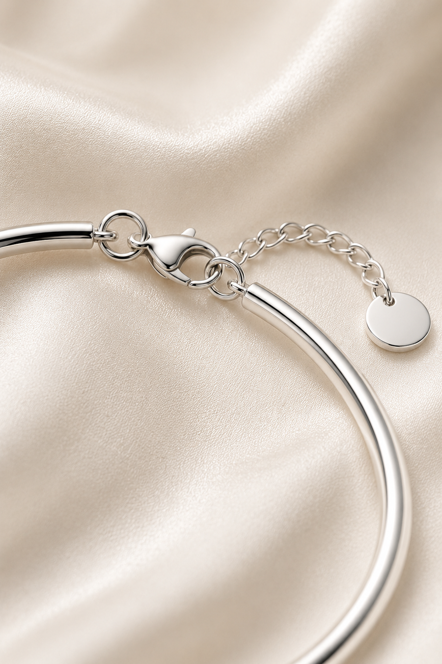 Clémence Silver Torque Bangle