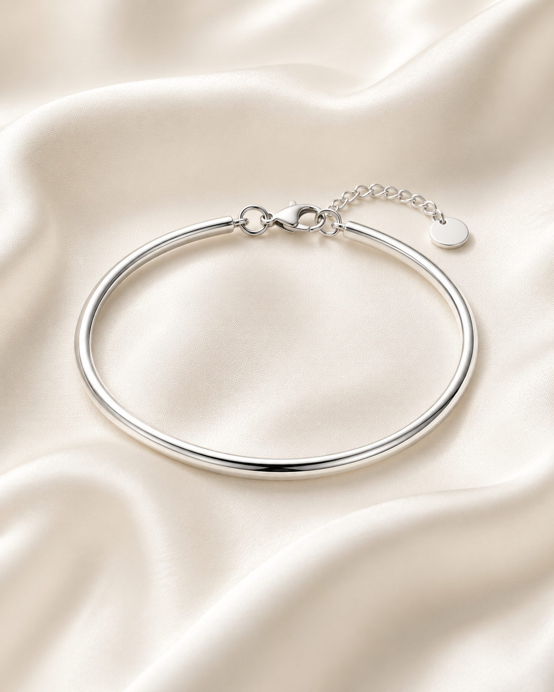 Clémence Silver Torque Bangle