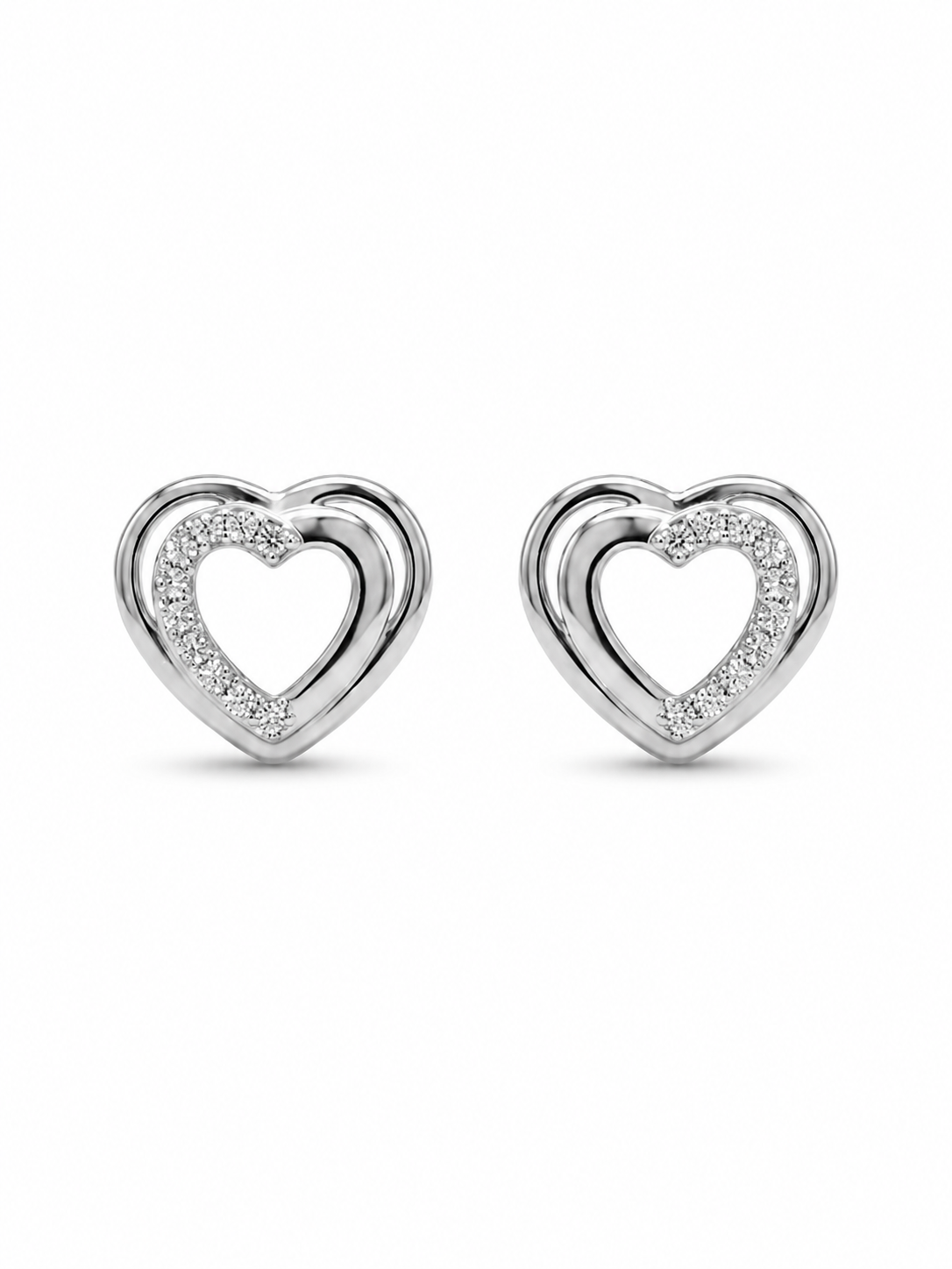 Cœur Lumière Heart Stud Earrings