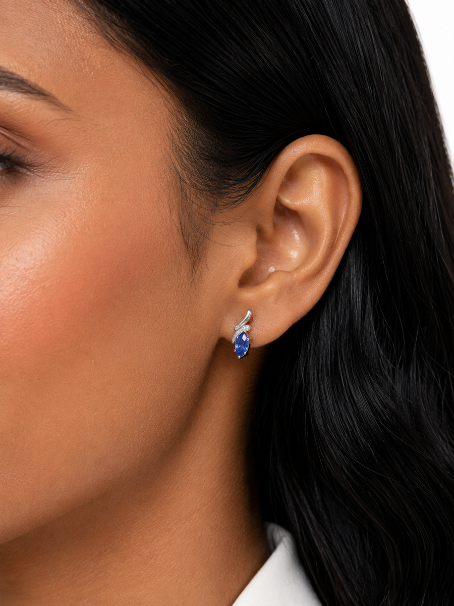 Crépuscule Bleu Stud Earrings