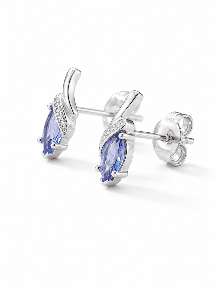 Crépuscule Bleu Stud Earrings