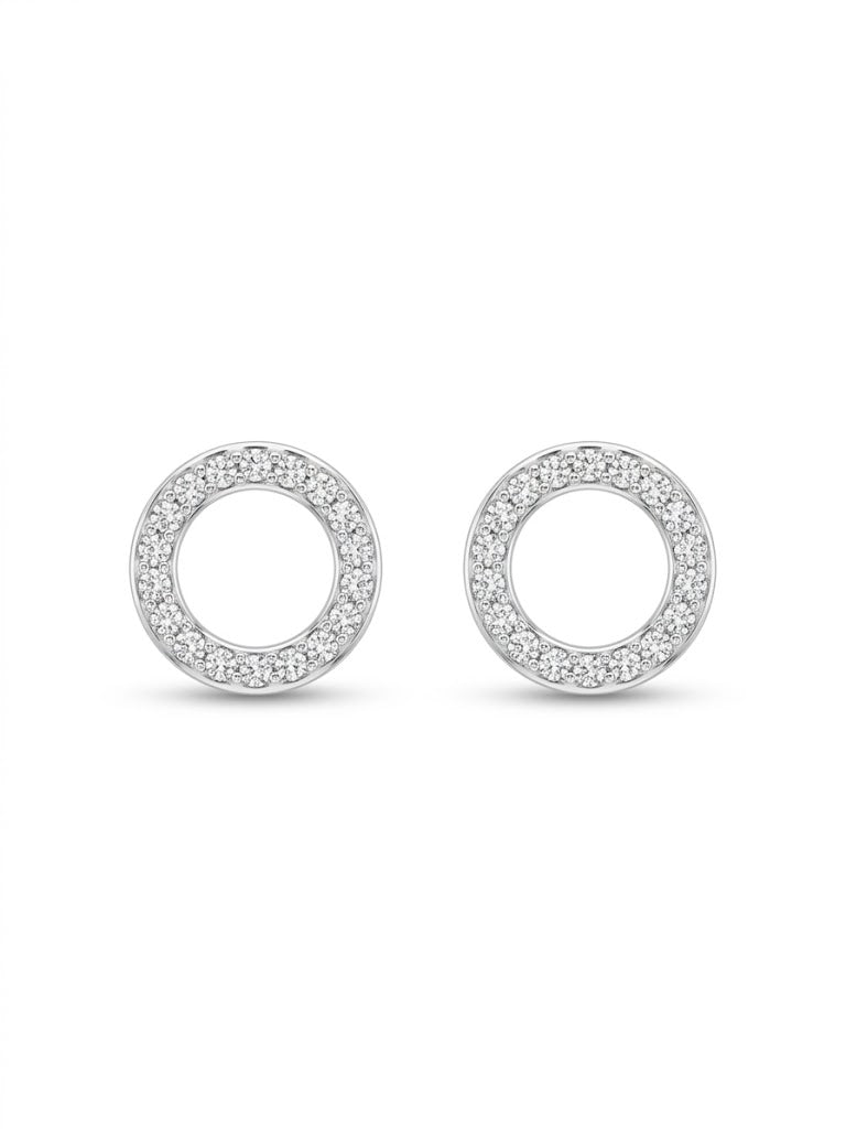 Éclat de Lune Circle Stud Earrings