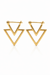 Élodie Geometric Triangle Earrings