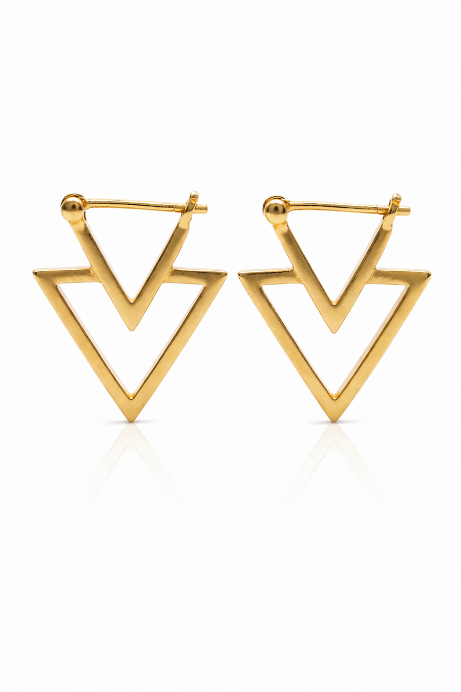 Élodie Geometric Triangle Earrings