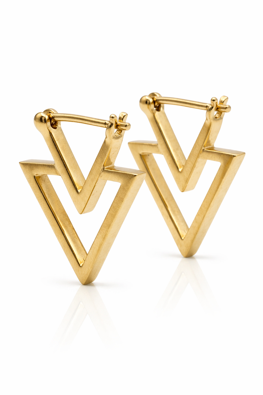 Élodie Geometric Triangle Earrings
