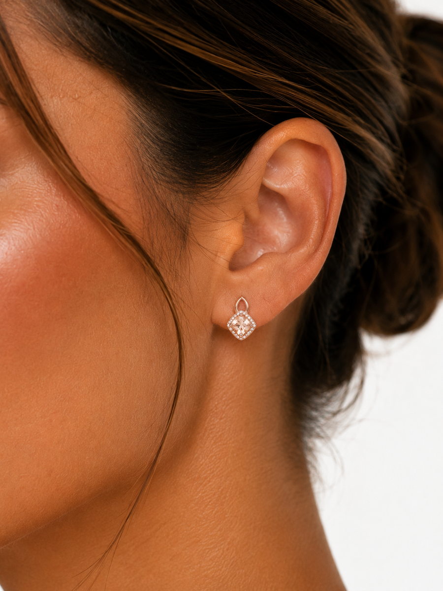 Élodie Lumière Diamond-Cut Stud Earrings