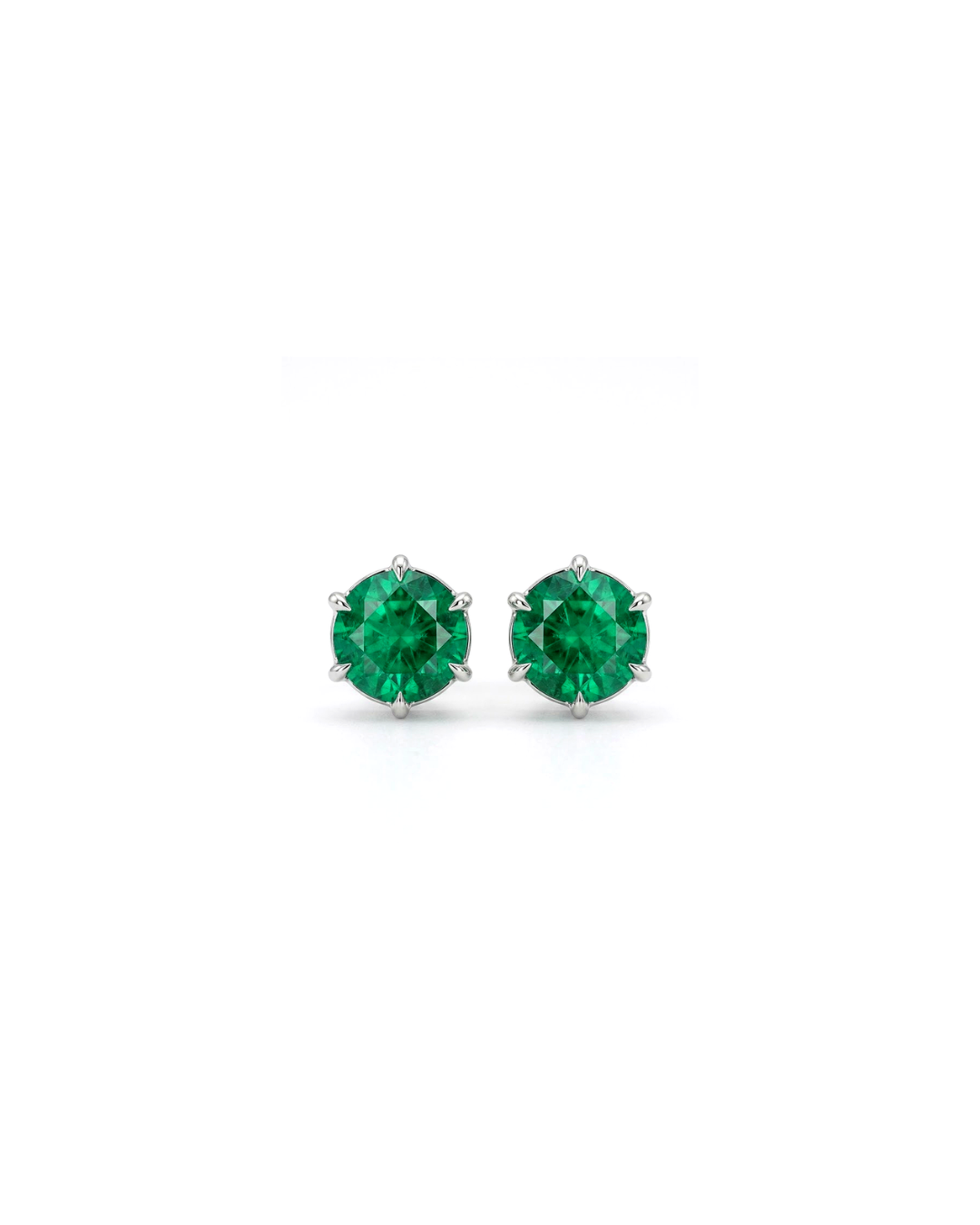Émeraude Lumière Stud Earrings