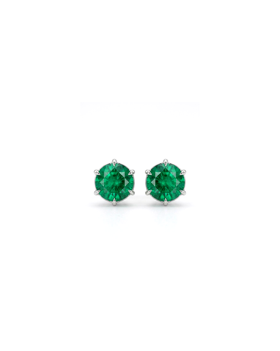 Émeraude Lumière Stud Earrings