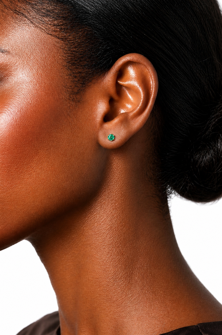 Émeraude Lumière Stud Earrings