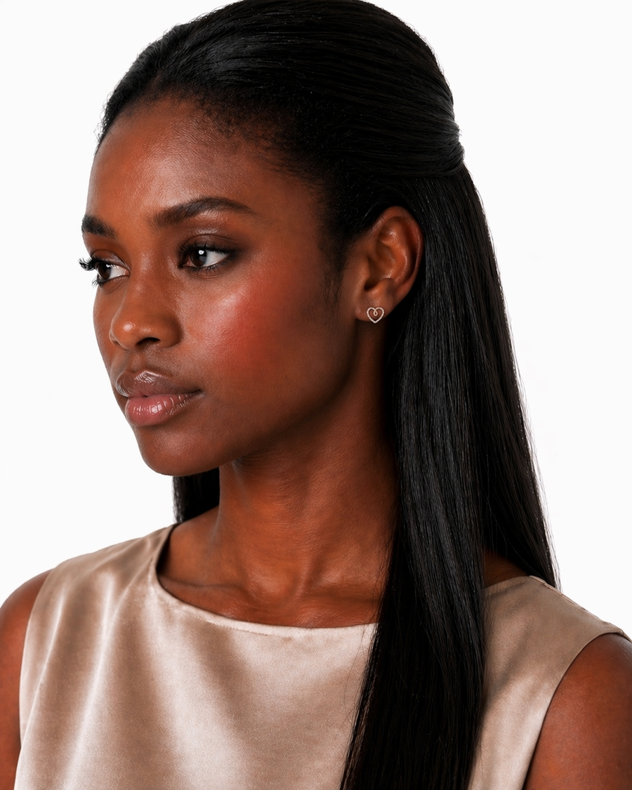 Eternal Heart Stud Earrings