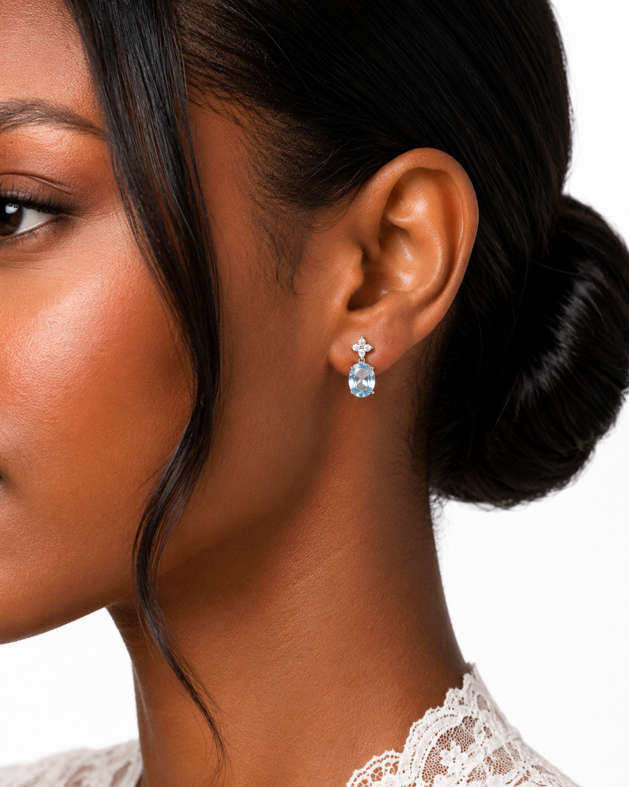 Étoile de Mer Aquamarine Stud Earrings