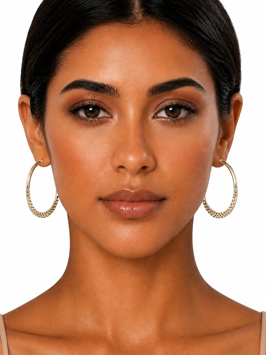 Évangeline Diamond-Cut Hoop Earrings