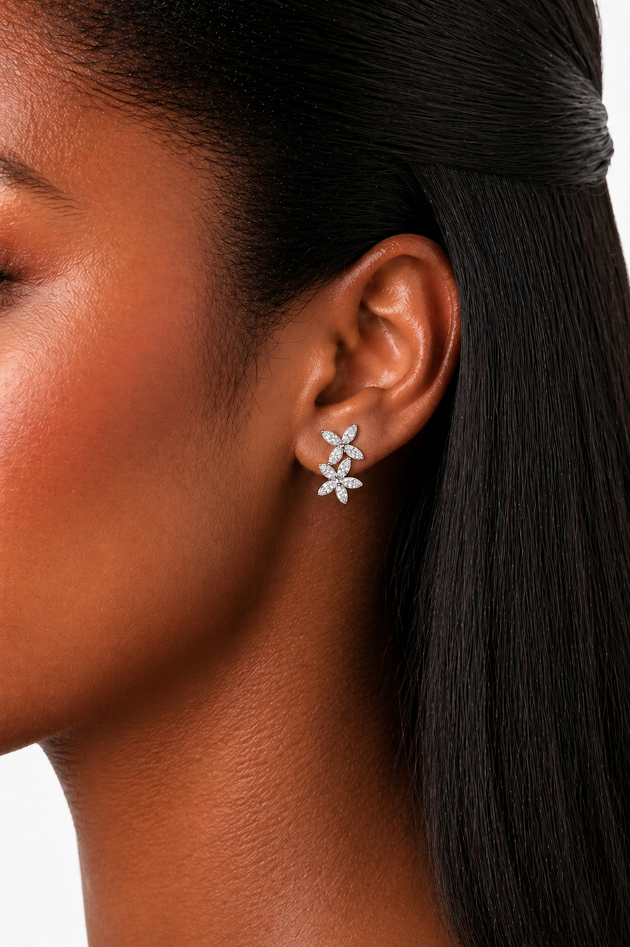 Fleurine Crystal Bloom Earrings