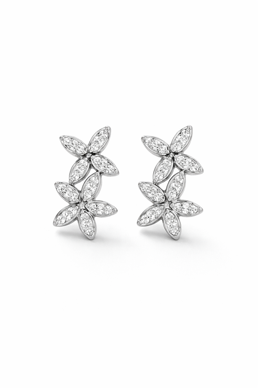 Fleurine Crystal Bloom Earrings