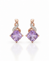 Lien d’Amour Améthyste Stud Earrings