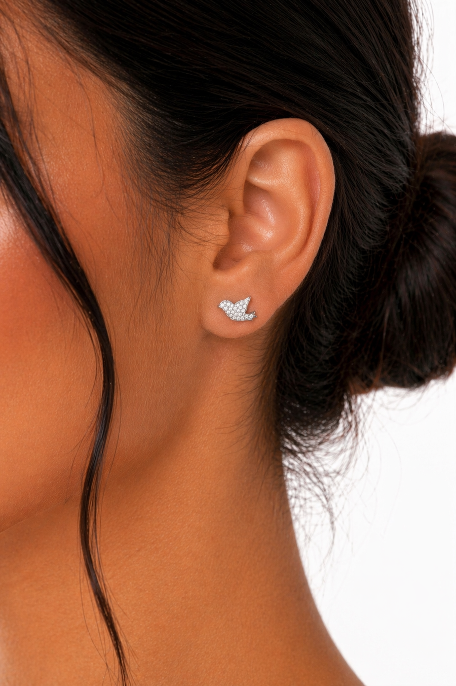 Lumière Dove Crystal Stud Earrings
