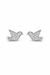 Lumière Dove Crystal Stud Earrings