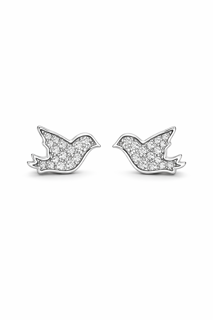 Lumière Dove Crystal Stud Earrings