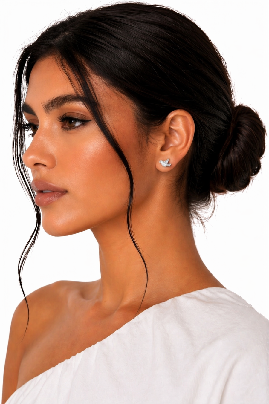Lumière Dove Crystal Stud Earrings
