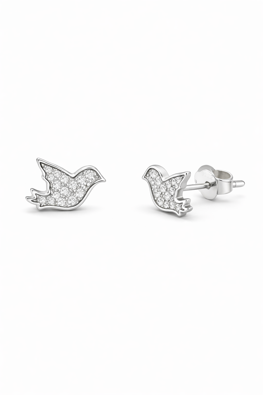 Lumière Dove Crystal Stud Earrings