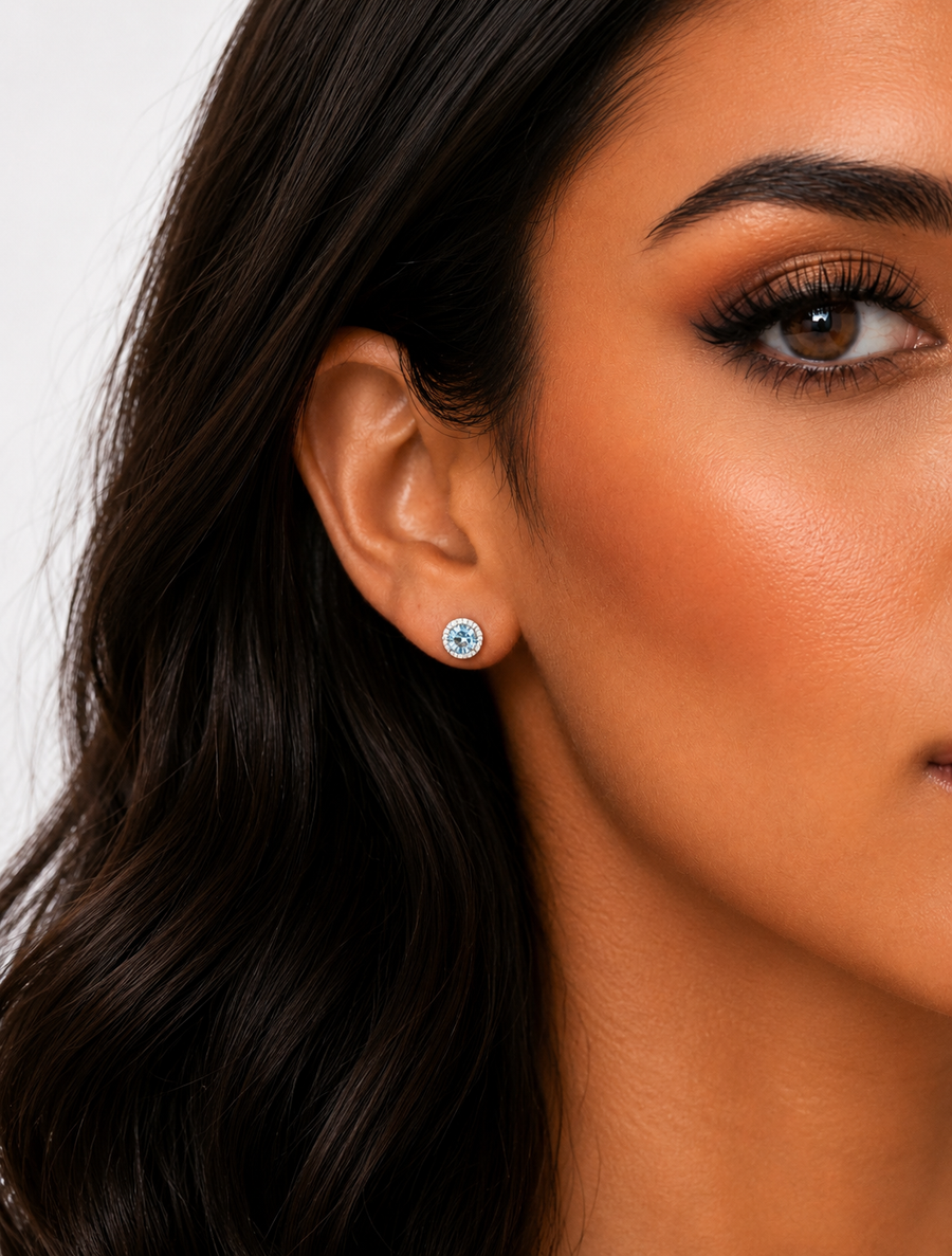 Lumière d’Azur Halo Stud Earrings